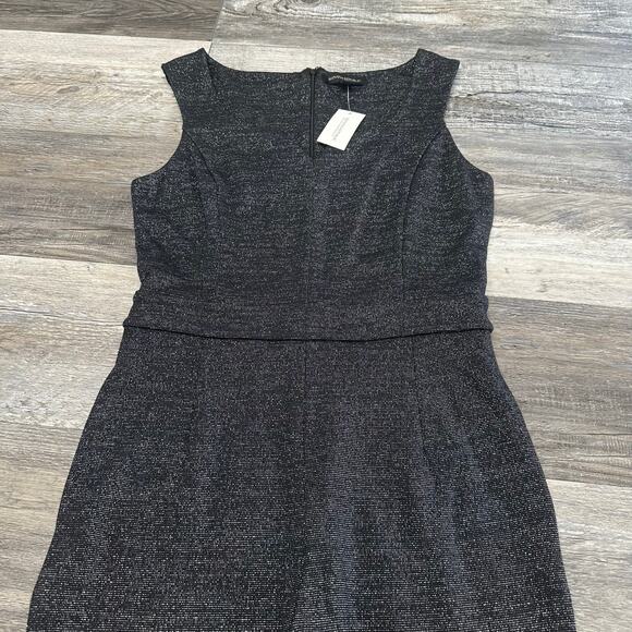 NWT Banana Republic Black Gray Womens 6 Sleeveless Straight Leg Glitter Jumpsuit - Picture 3 of 14
